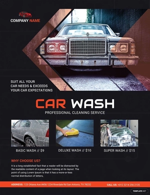Car Wash Business Flyer Template