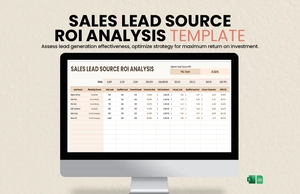 Sales Lead Source ROI Analysis Template Sales Lead Source ROI Analysis Template