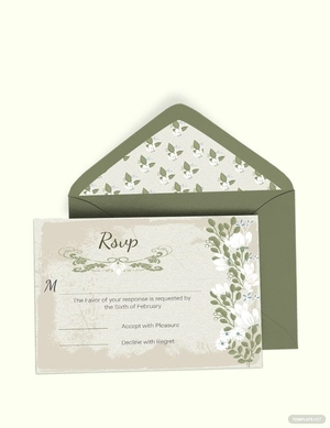 Vintage Wedding RSVP Card Template