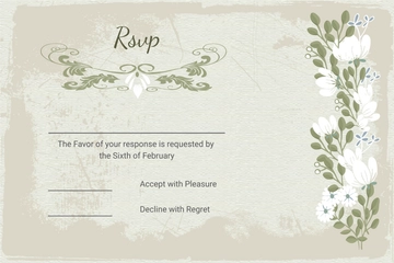 Free Vintage Wedding RSVP Card Template to Edit Online