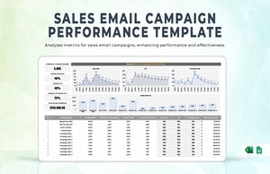 Sales Email Campaign Performance Template