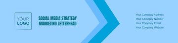 Free Social Media Strategy Marketing Letterhead Template to Edit Online