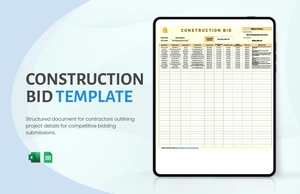 Construction Bid Template