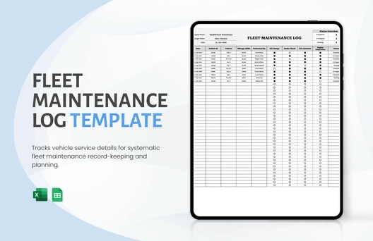Fleet Maintenance Log Template
