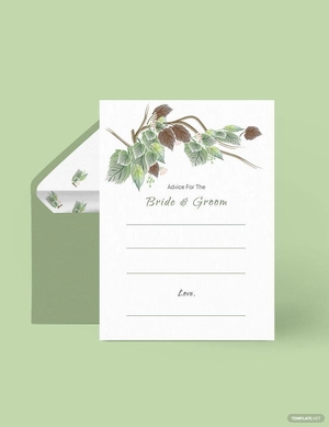 Fall Wedding Advice Card Template