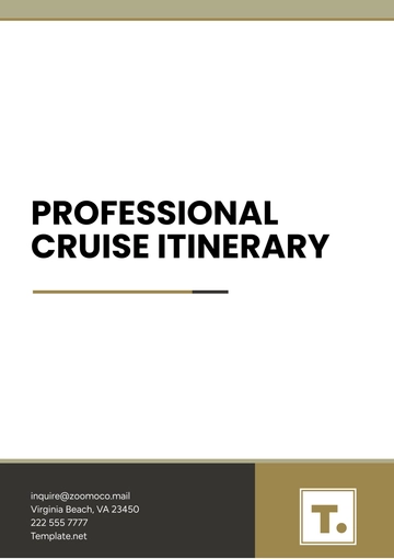 Free Professional Cruise Itinerary Template to Edit Online