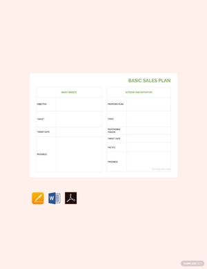 Basic Sales Plan Template