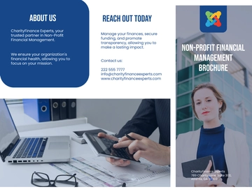 Free Non-Profit Financial Management Brochure Template to Edit Online