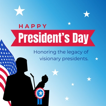 Free President's Day Instagram Post Template to Edit Online