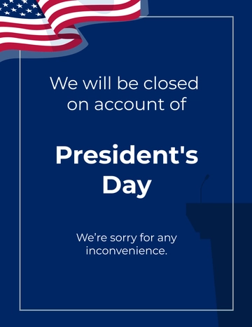 Free President's Day Closed Flyer Template to Edit Online