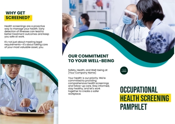 Free Occupational Health Screening Pamphlet Template to Edit Online
