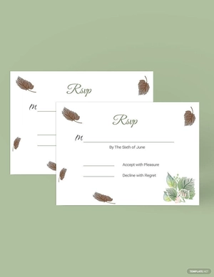 Fall Wedding RSVP Card Template