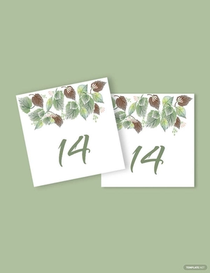 Fall Wedding Table Card Template