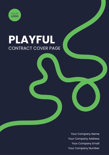 Free Playful Contract Cover Page Template to Edit Online