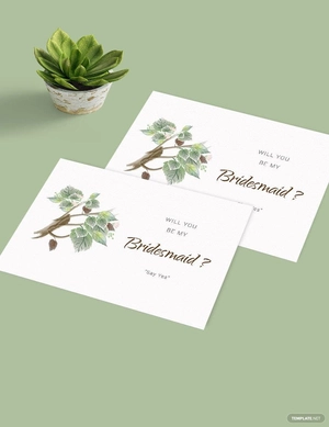 Fall Wedding Will You Be My Bridesmaid Card Template