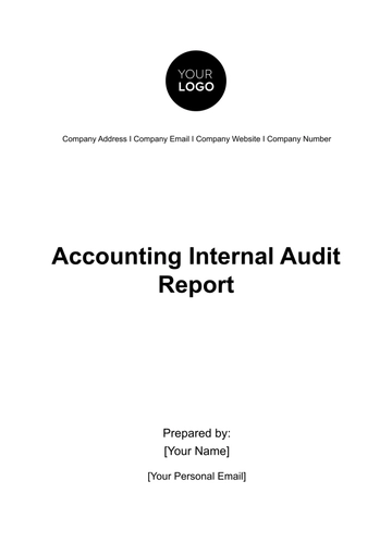 Free Accounting Internal Audit Report Template to Edit Online