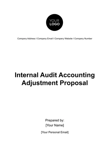 Free Internal Audit Accounting Adjustment Proposal Template to Edit Online