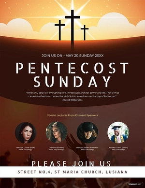 Pentecost Sunday Flyer Template