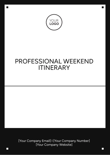 Free Professional Weekend Itinerary Template to Edit Online