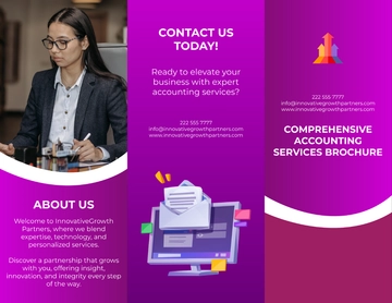 Free Comprehensive Accounting Services Brochure Template to Edit Online