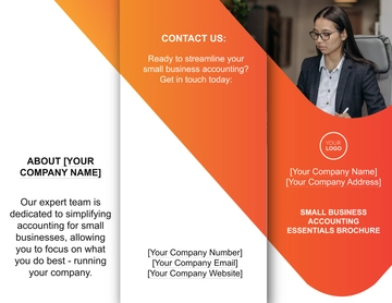 Free Small Business Accounting Essentials Brochure Template to Edit Online