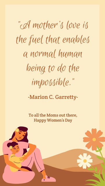 Free International Women's Day Quotes for Mother Template to Edit Online