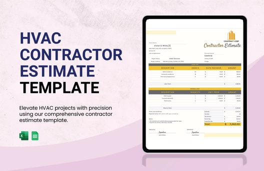 HVAC Contractor Estimate Template