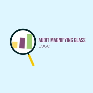 Free Audit Magnifying Glass Logo Template to Edit Online