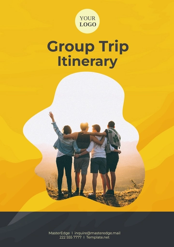 Free Group Trip Itinerary Template to Edit Online