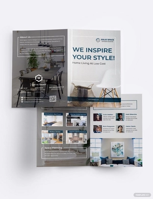 Interior Architect Bi-fold Brochure Template