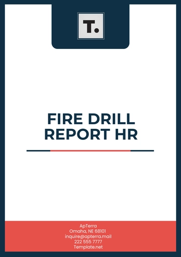 Free Fire Drill Report HR Template to Edit Online
