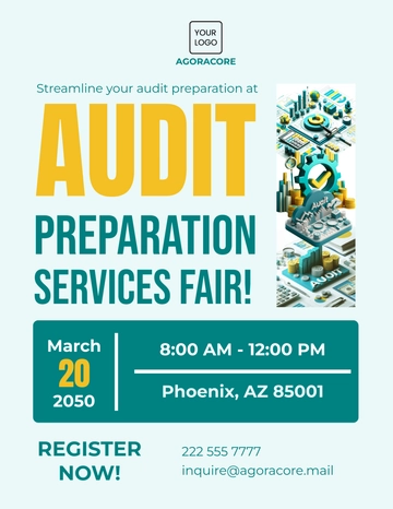 Free Audit Preparation Services Fair Flyer Template to Edit Online