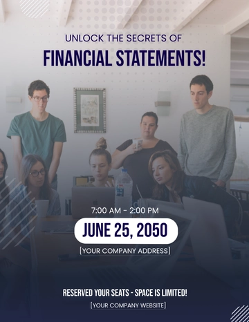 Free Financial Statement Analysis Workshop Flyer Template to Edit Online