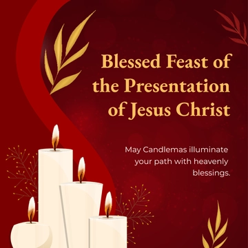 Free Candlemas WhatsApp Post Template to Edit Online