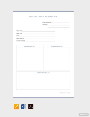 Sample Basic Sales Action Plan Template