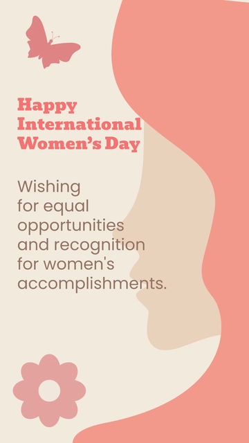 Free International Women's Day Wishes Quotes Template to Edit Online