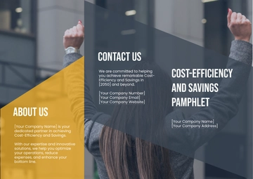 Free Cost-Efficiency and Savings Pamphlet Template to Edit Online