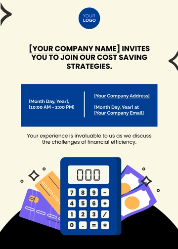 Free Cost Saving Strategies Discussion Invitation Card Template to Edit Online