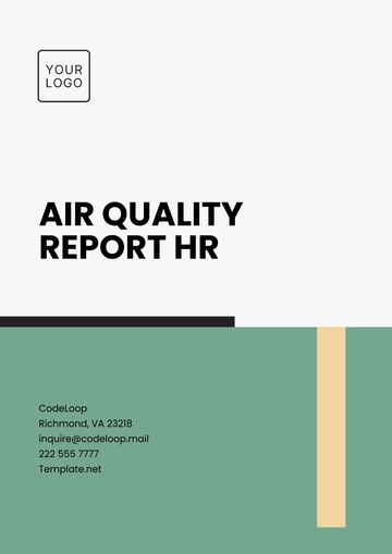 Free Air Quality Report HR Template to Edit Online