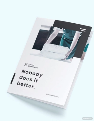 Modern Cleaning Company Bi-Fold Brochure Template