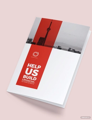 Modern Company Profile Bi-Fold Brochure Template