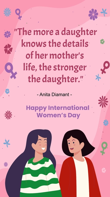 Free International Women's Day Quotes for Daughter Template to Edit Online