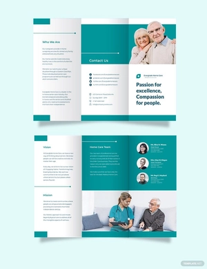 Modern Home Care Tri-Fold Brochure Template
