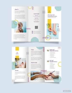 Nail Spa Tri-Fold Brochure Template