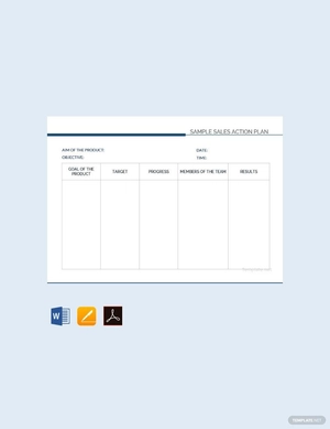 Sample Printable Sales Action Plan Template