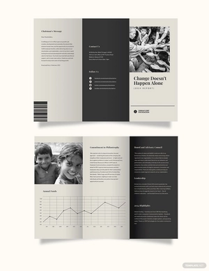 Non Profit Annual Tri-Fold Brochure Template