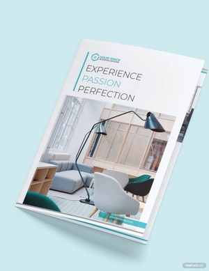 Office Interior Bi-fold brochure Template
