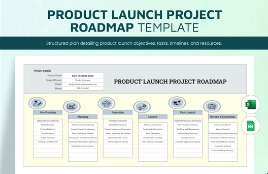 Product Launch Project Roadmap Template