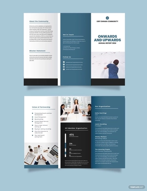 Organisation Annual Report Tri-Fold Brochure Template Organisation Annual Report Tri-Fold Brochure Template