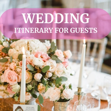 Free Wedding Itinerary For Guests Template to Edit Online